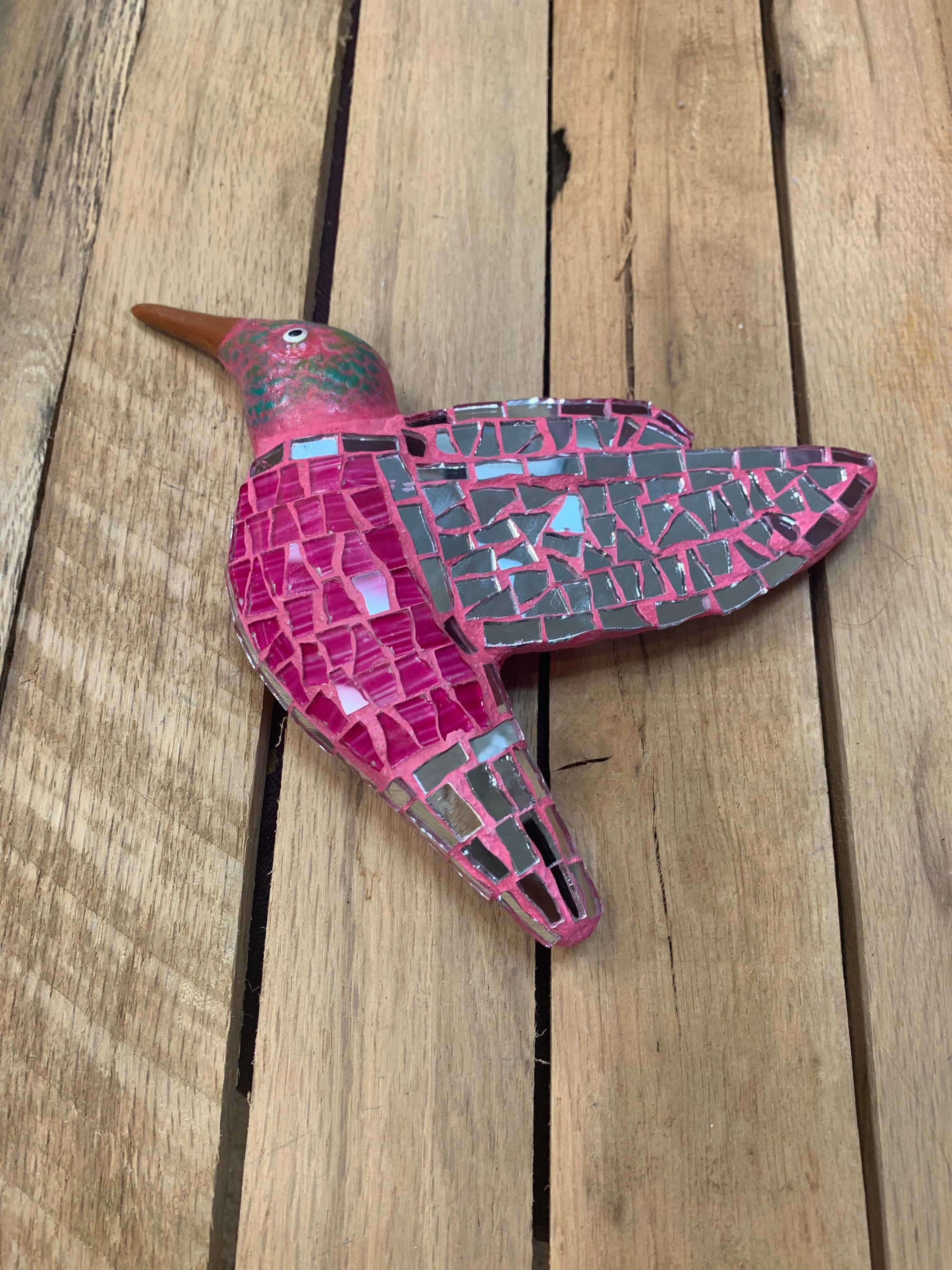 Hummingbird Mosaic Precut Shape ceramic Hummingbirdwall Etsy