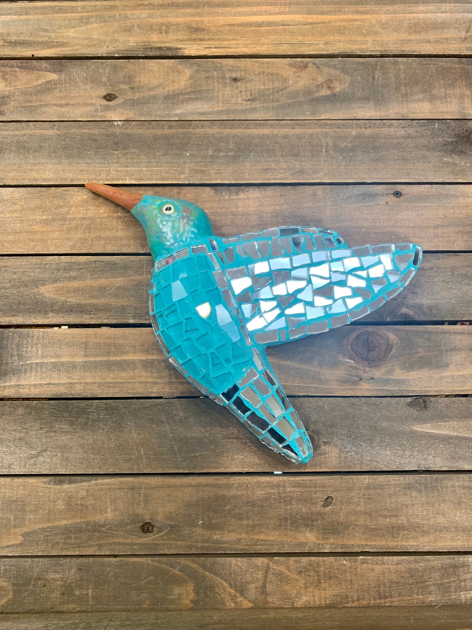 Hummingbird Mosaic /wall Hanging Hummingbird,ceramic Hummingbird,garden