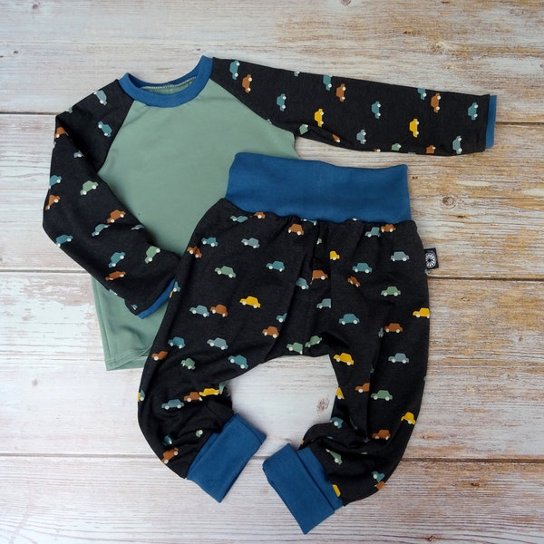 Ensemble bébé enfant motif petites voitures