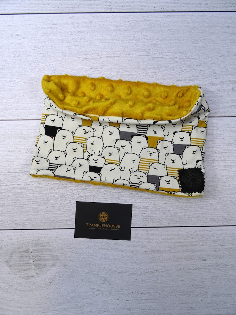 hippopotamus Snood child and soft stretchy baby bear rhinoceros pattern