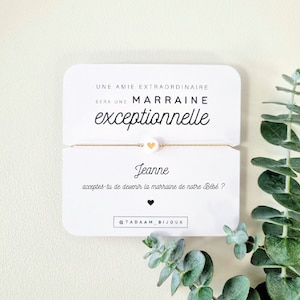 Personalized Godmother Bracelet with First Name | Do you want to be a godmother | Heart pearl, Goldfilled14k. Water resistant jewelry | Tadaam