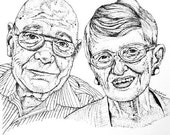 Custom Pen and Ink Couple/Family Portrait