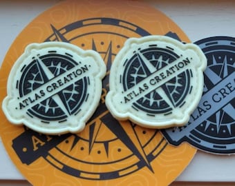 Atlas Creation Logo PVC-Augenklapper für Waldläufer, super Leuchteffekt! Klettverschluss gesichert