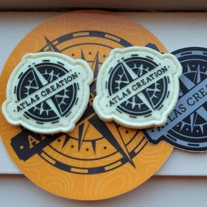 Atlas Creation logo pvc ranger eye patches, super glow! Velcro backed