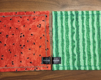 8x8 Wassermelonen Thema Reversable All Cotton Stitched EDC Hank