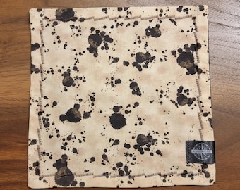 8x8 Shop Rag Machinist Themenstrang mit schwarzer Mikrofaserrückseite