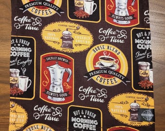 11x11 Kaffee Themen Mikrofaser EDC Hank