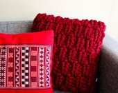 26 colors - chunky & cozy textural knit pillow cover (heather)