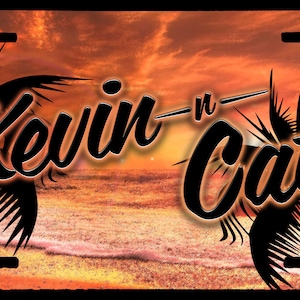 Airbrush Look Customized License Plate Car Tag