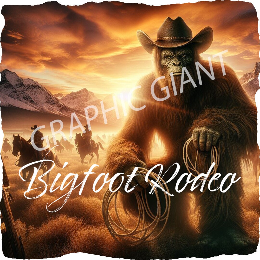 Bigfoot Rodeo T-shirt - Etsy