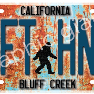 Bigfoot Hunter License Plate Tag