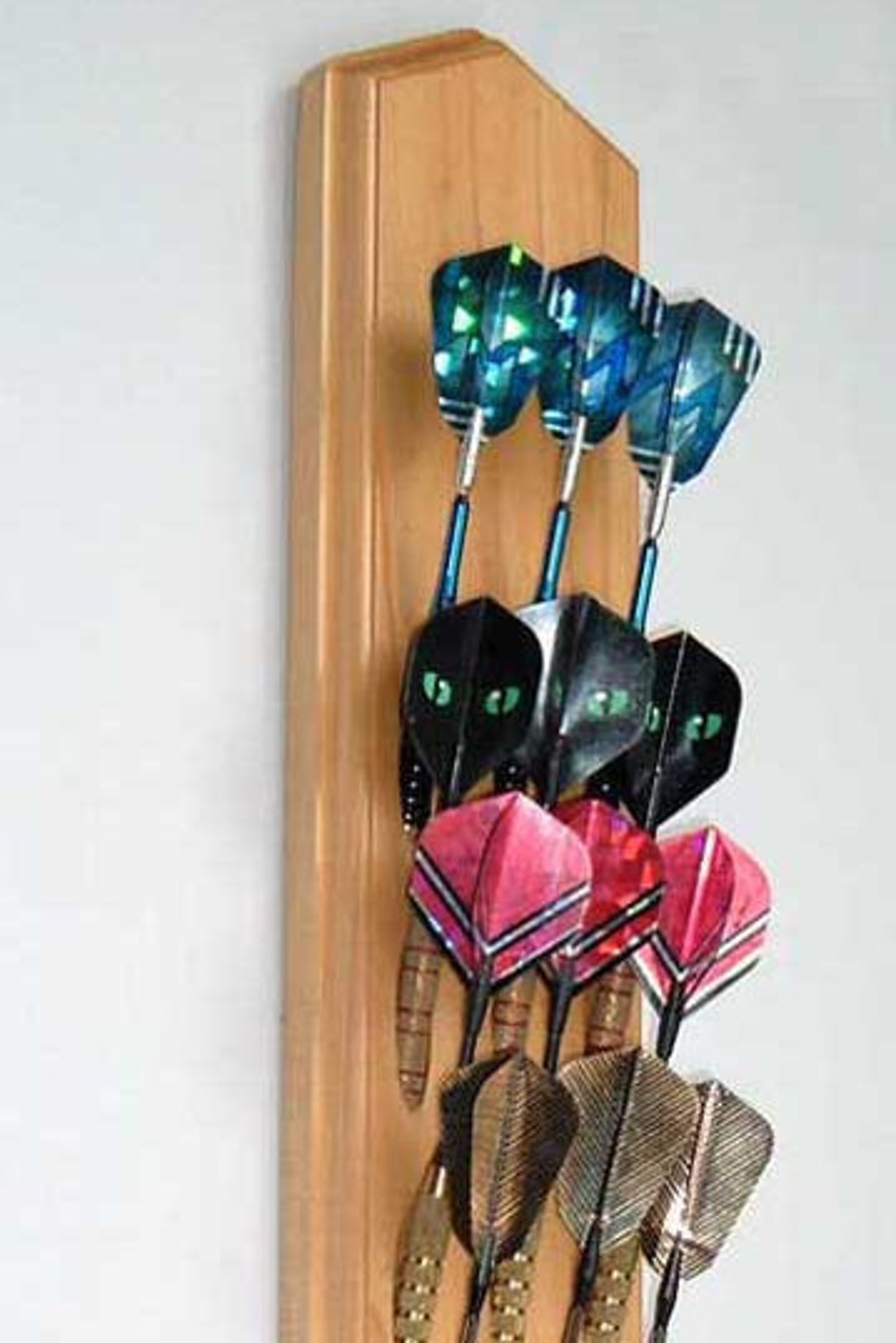 Wood Dart Holder Wall Mount Dart Display Rack. Unique Gift for Dad. Man