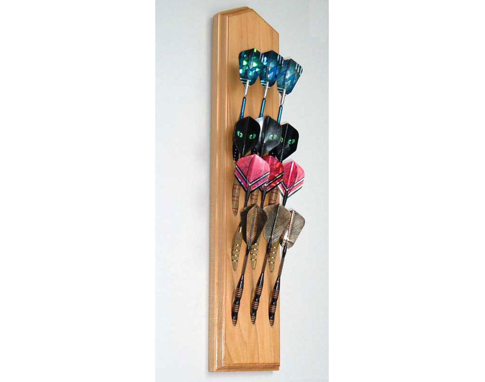 Wood Dart Holder Wall Mount Dart Display Rack. Unique Gift for Dad. Man
