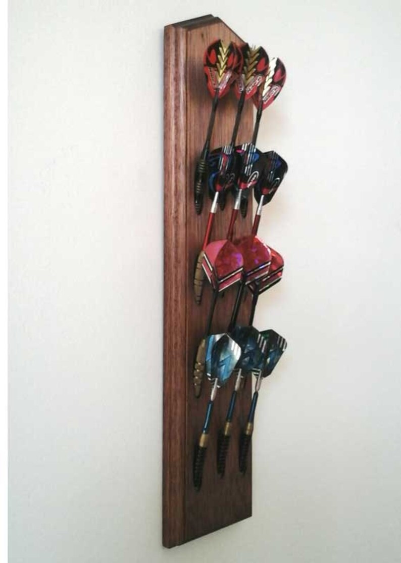 Dart Holder Wall Mount Handmade Dart Display Rack. Game Room Etsy