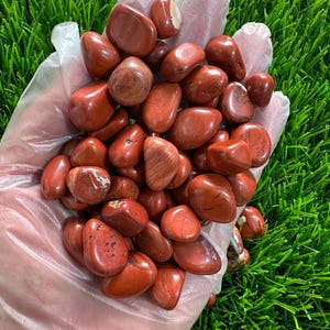 Red Jasper Tumbled Stones-Polished Red Jasper Crushed Stone-Multiple Quantities Are Available-Raw Red Jasper Stone
