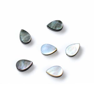 10 st 8*12 mm naturliga svarta pärlemorpärlor, snäckpärlor, DIY-tillbehör för smyckestillverkning, lösa pärlor, present till hantverkare