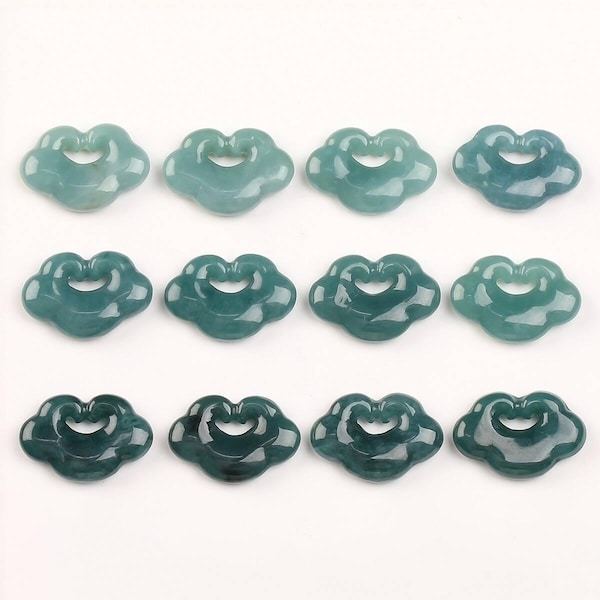 1 ciondolo a forma di nuvola in giada guatemalteca da 18×26 mm: collana in giada naturale fatta a mano, accessori per la creazione di gioielli fai da te