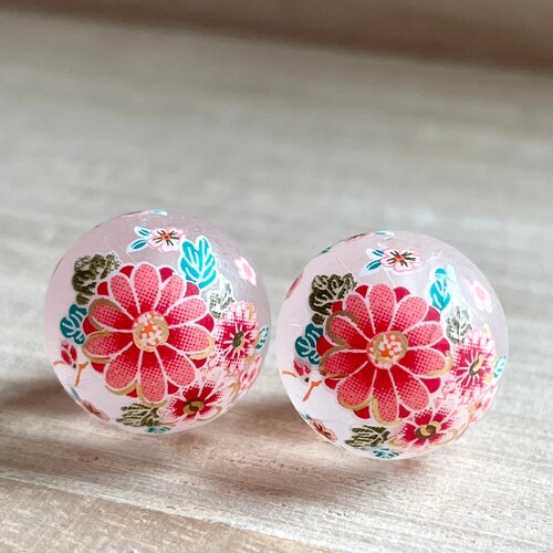 12 / 14 / 16 / 18mm Japanese Tensha Beads 2 Pcs Akabana Etsy