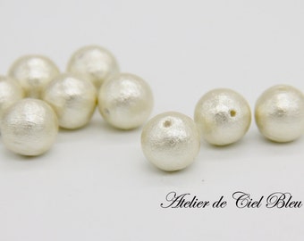 Japanese Cotton Pearl: 6-14mm, Full Drilled, Kyska Round Beads