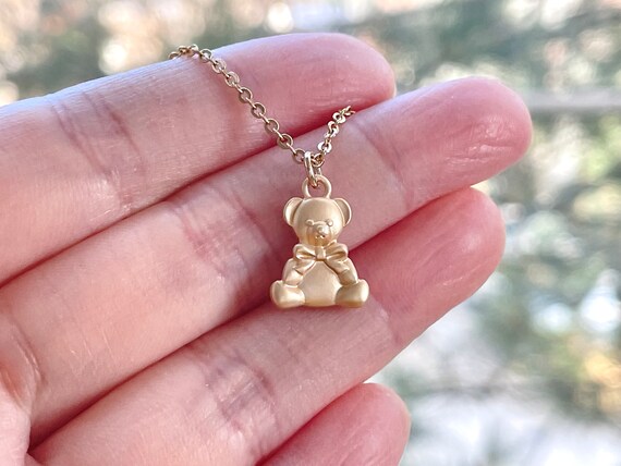 ネックレス・ペンダント Teddy Bear Necklace #5841 Moving Teddy Bear Necklace; 925 Teddy Bear Necklace; Bear