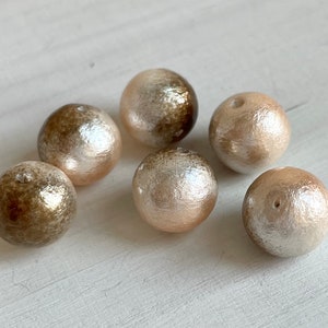 Cotton Pearl, 8 mm / 10 mm / 12 mm, Brown / Beige / White Color, Made in Japan, Pearl Jewelry Supplies, Japanese Round Beads, Japanese Pearl