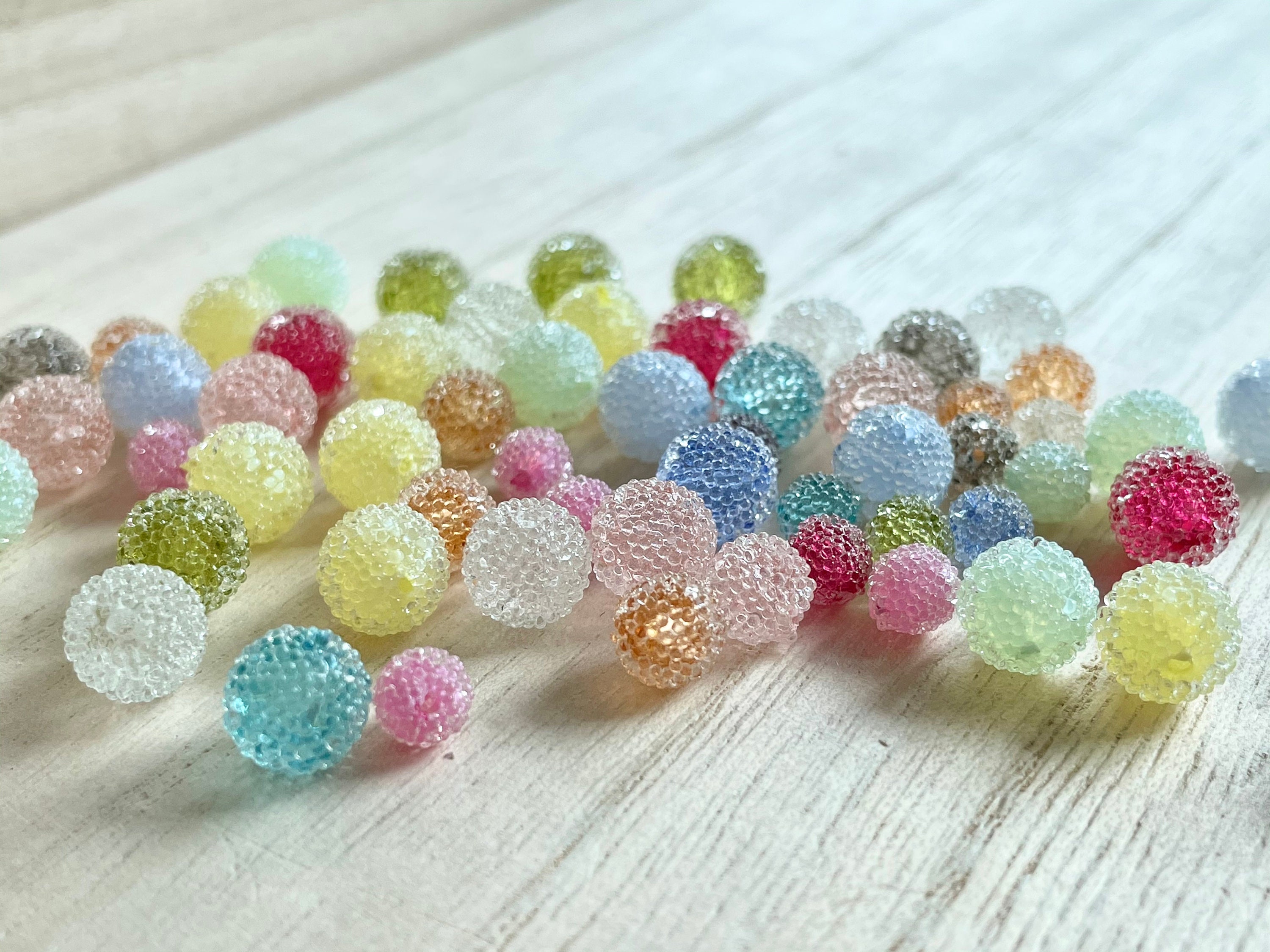 16mm Round Glitter Acrylic Beads for Jewelry Bracelets Necklace DIY Pen  Making, Gumball Bubblegum Beads, Acrylic Loose Beads 