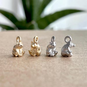 SUPER TINY Polar Bear Charm: 6.5x5mm, Zipper Pull, Bracelet Clip-On Animal Accessory