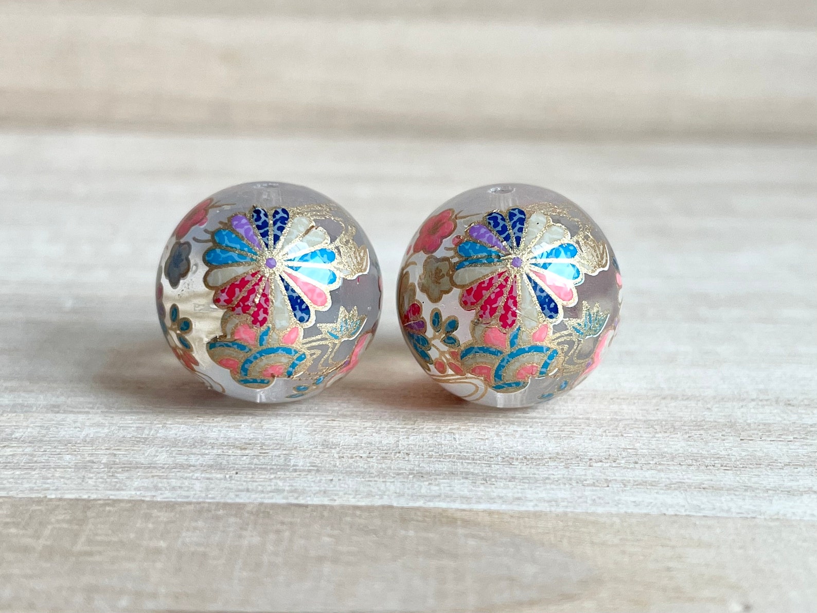 12 / 14 / 16 / 18mm Japanese Tensha Beads 2 Pcs Pinwheel Etsy Ireland