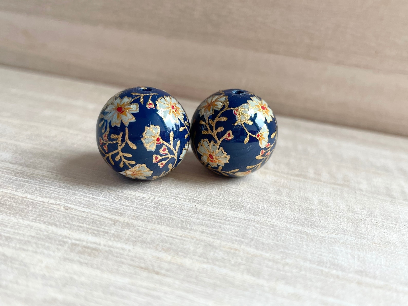 12 / 14 / 16 / 18mm Japanese Tensha Beads 2 Pcs Akabana Etsy