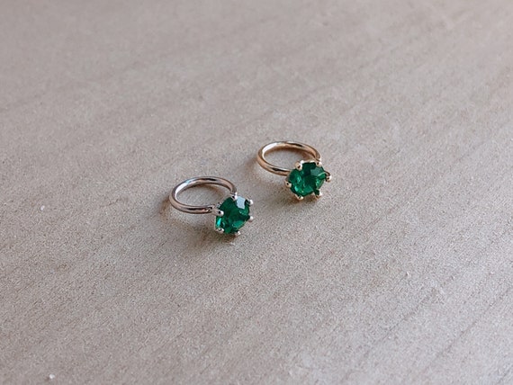 Tiny CZ Birthstone Ring Charm May Birthstone Ring Charm Cubic