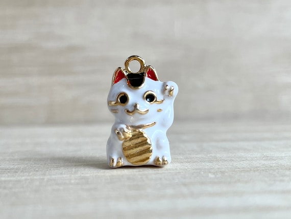 Westingmanual Cute Cat Charms, 24 PCS Enamel Cat Charms for