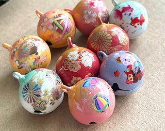 Japanese Bell Charm: 19mm, 1 pc, Keychain, Phone, Purse Accessory