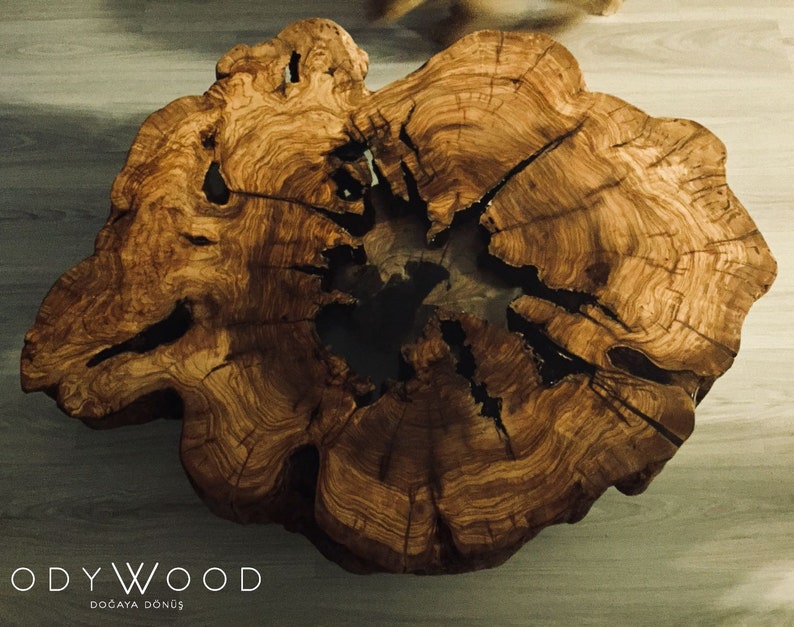 Epoxy Olive Wood Log Coffee Table Etsy