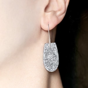 Declaración joyería Druzy joyería de plata Pendientes sparkle Colgar y soltar pendientes Druzy pendientes Faux druzy regalos brillantes colgar para las mujeres