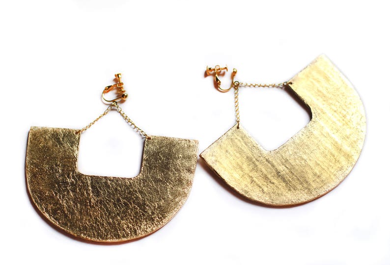 Large earrings Gold dangles African jewelry Tribal earrings Ethnic jewelry Big earrings Best selling items for her Statement jewelry Chunky image 2