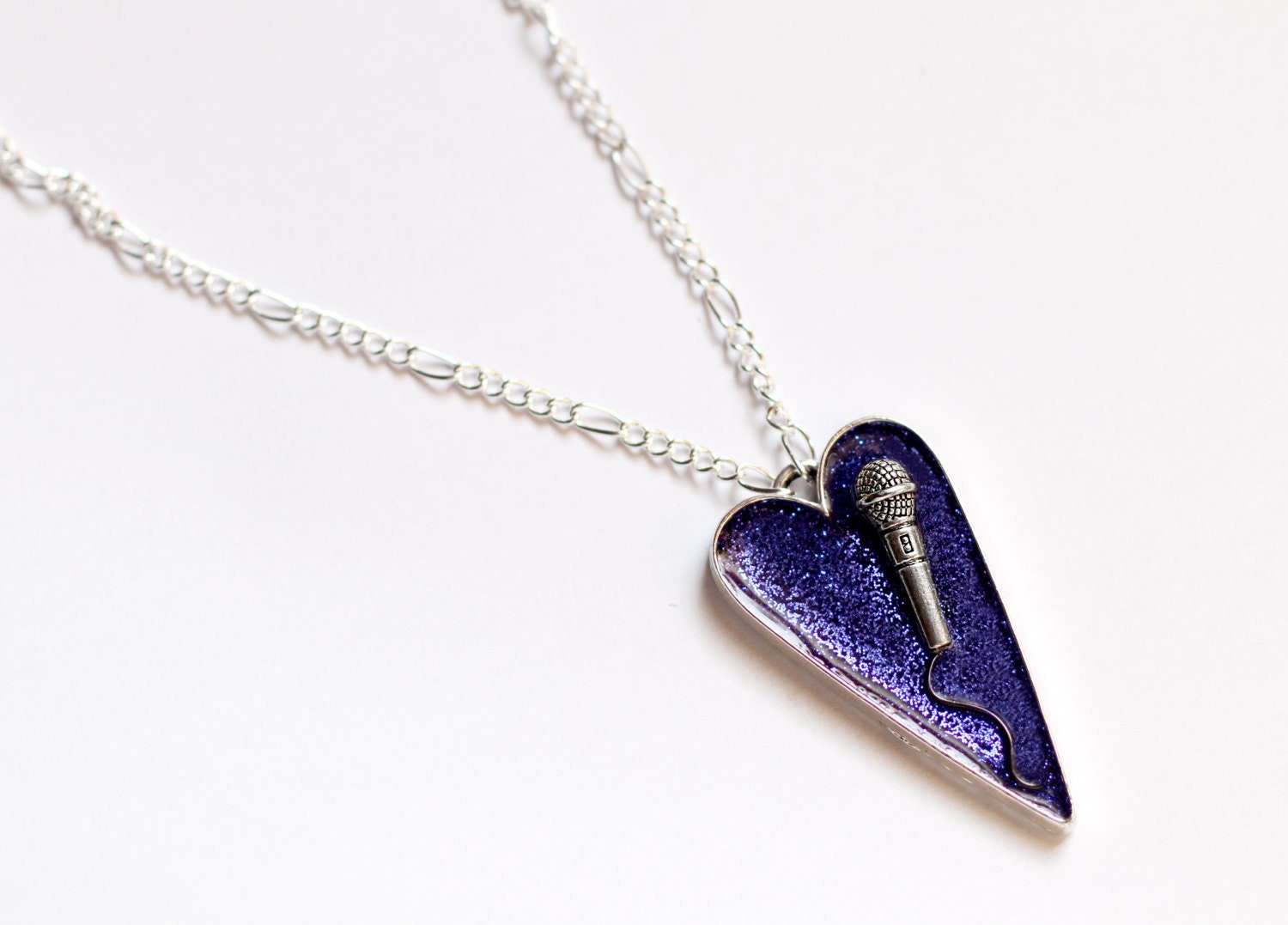 Singer gift pendant Microphone necklace Music jewelry gift Etsy