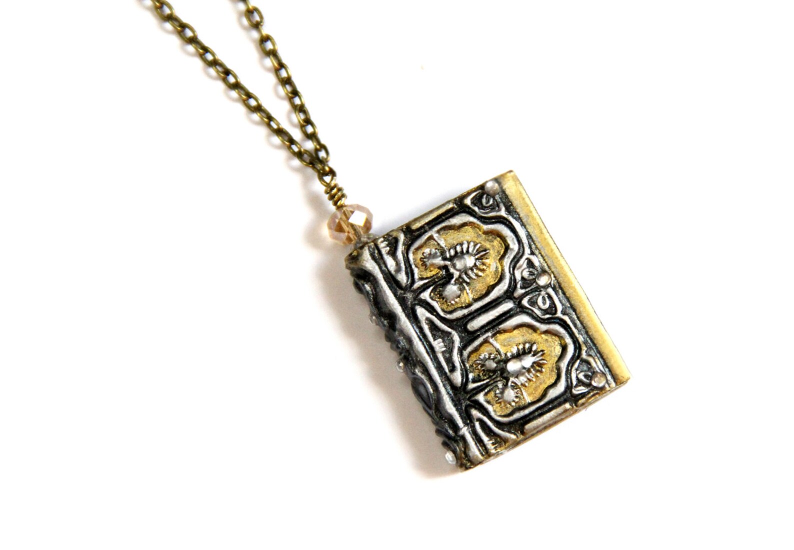 Mini Book Necklace Book Worm Gift Book Lover Gift Literary Etsy