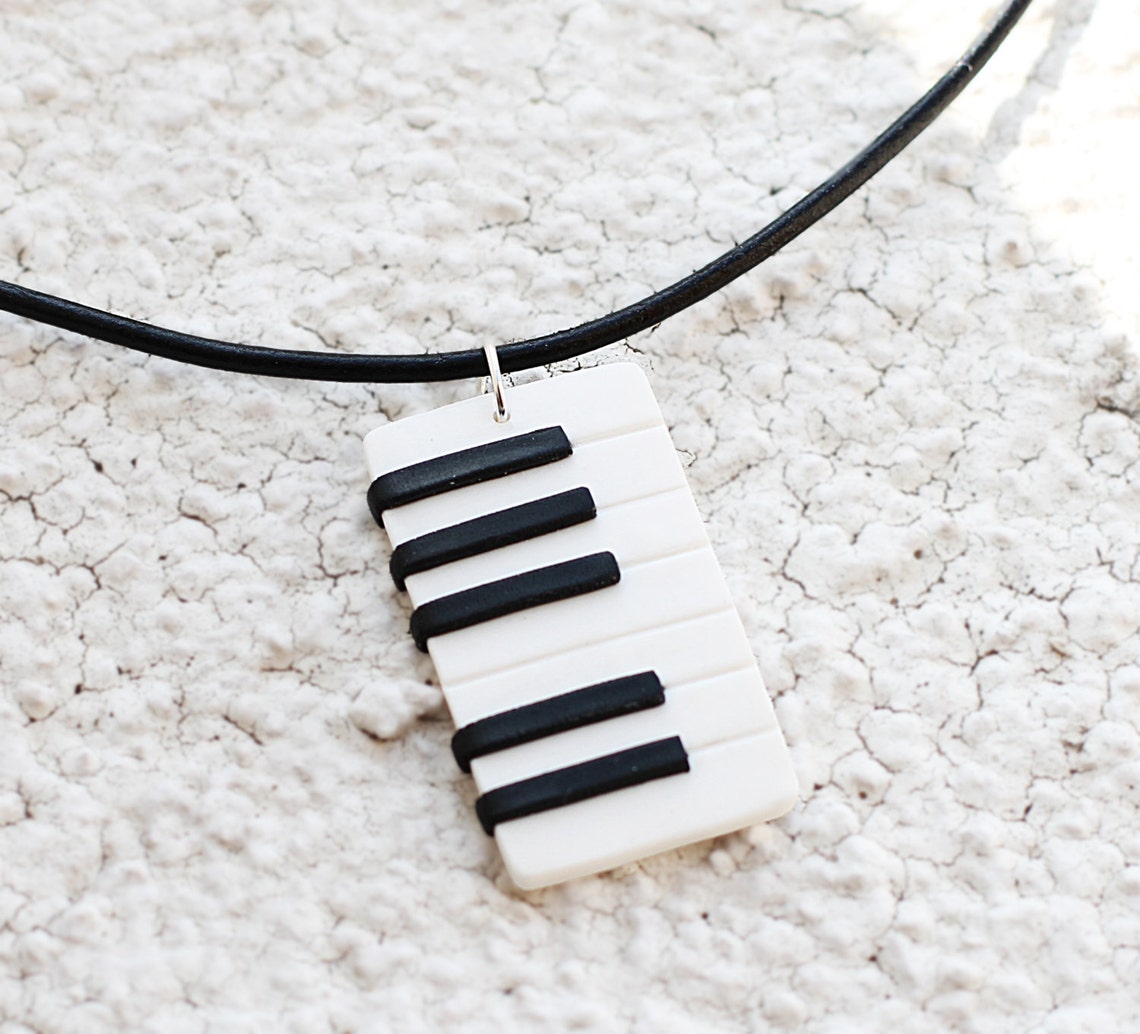 Piano Necklace Music Jewelry Keyboard Necklace Men Necklace Gift for