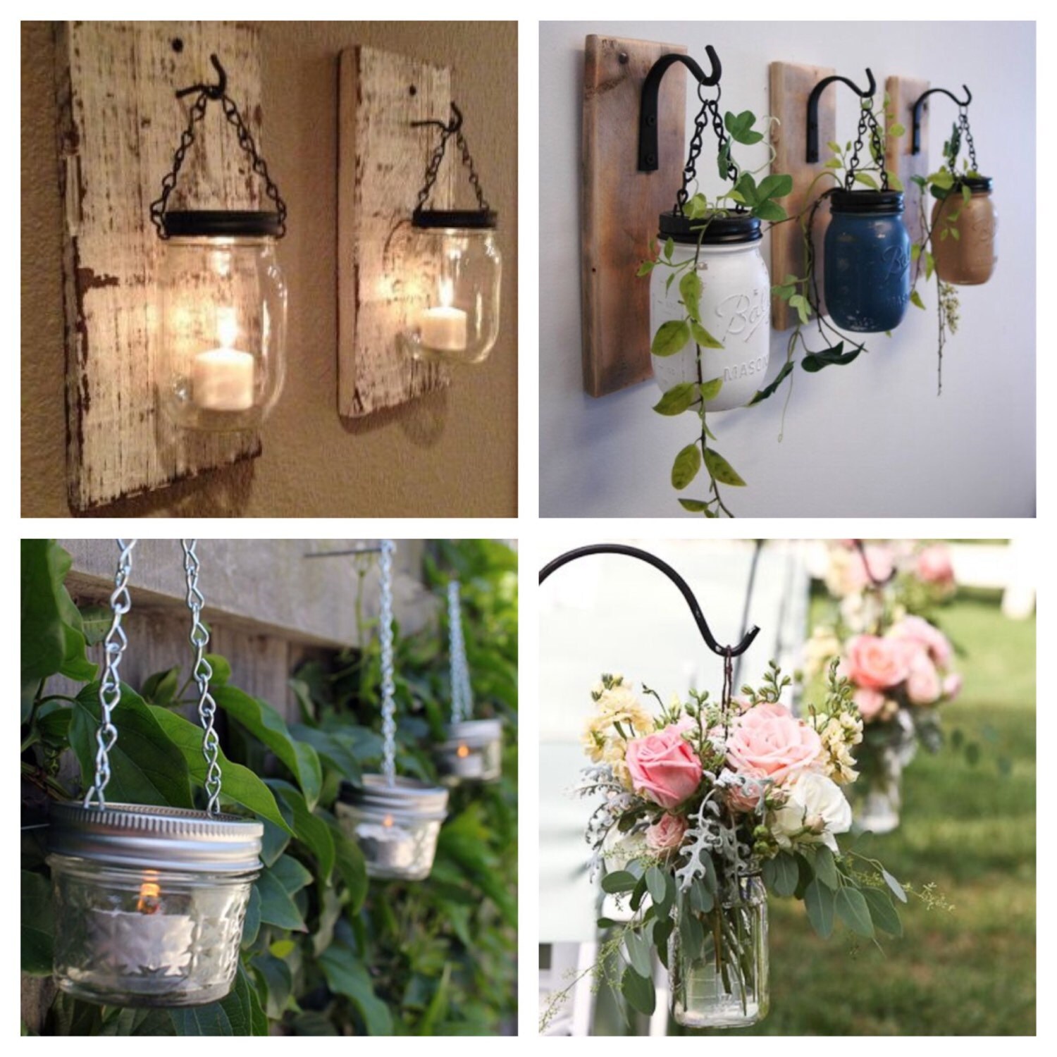 Mason jar hanging lids 3 pack Mason jar Hangers Etsy