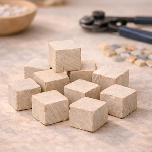 Cubos de piedra auténticos de Jerusalén: gemas espirituales de Tierra Santa (juego de 5)