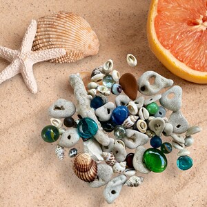 Natural Beachcombing Finds: Shells, Sea Glass, Hag Stones, Driftwood and more Ideal for Mosaics, Feng Shui, DIY Eco Crafts image 3