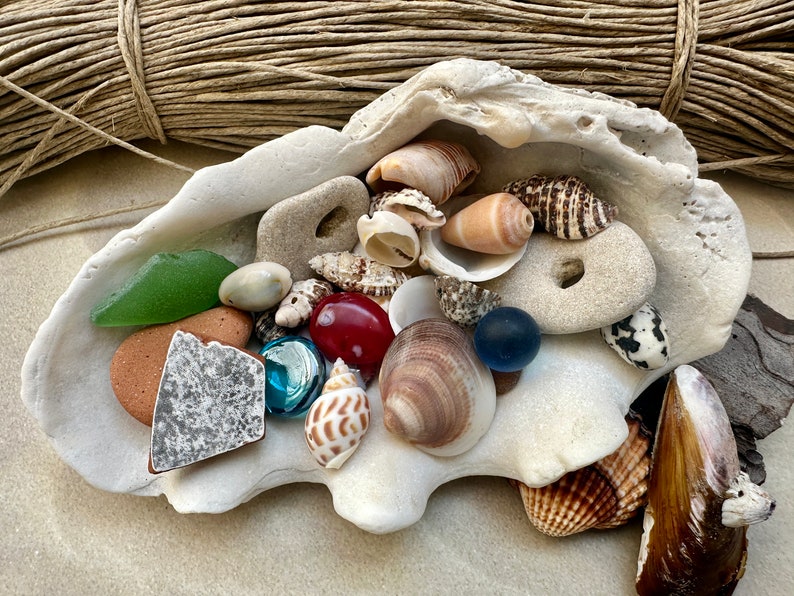 Natural Beachcombing Finds: Shells, Sea Glass, Hag Stones, Driftwood and more Ideal for Mosaics, Feng Shui, DIY Eco Crafts image 2