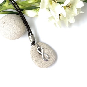 Mens Infinity Necklace Hag Stone Necklace Luck Stone - Etsy