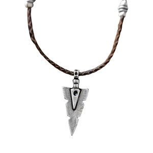 Men Arrow Necklace, Spear Arrowhead Pendant for Men, Men&#39;s Tribal Necklace, Archery Necklace
