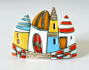 陶器でできた壁掛け 陶器の壁掛け、粘土の壁飾り、気まぐれな陶芸アート、壁掛け、素朴芸術