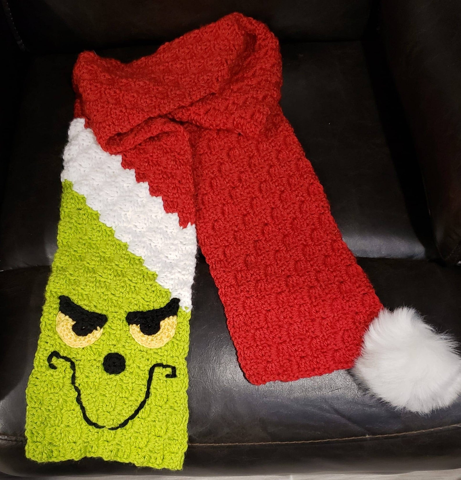 Christmas Grinch Scarf Etsy Canada