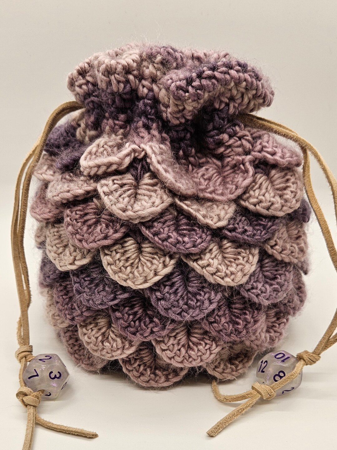 Crochet Dragon/mermaid Scale Dice Bag or Small Purse With Double ...