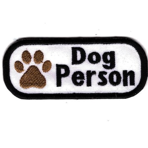 Dog Person Patch  Embroidered Iron On Dog Person Patchby magicpatchesandmore!