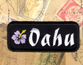 Oahu Patch Travel Oahu Hawaii Iron to Sew on Patch Badge
