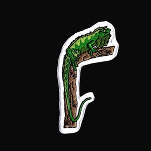 Vibrant Embroidered Iguana Patch – Reptile Badge for Clothing, Accessories, or Gifts by MagicPatches&More!